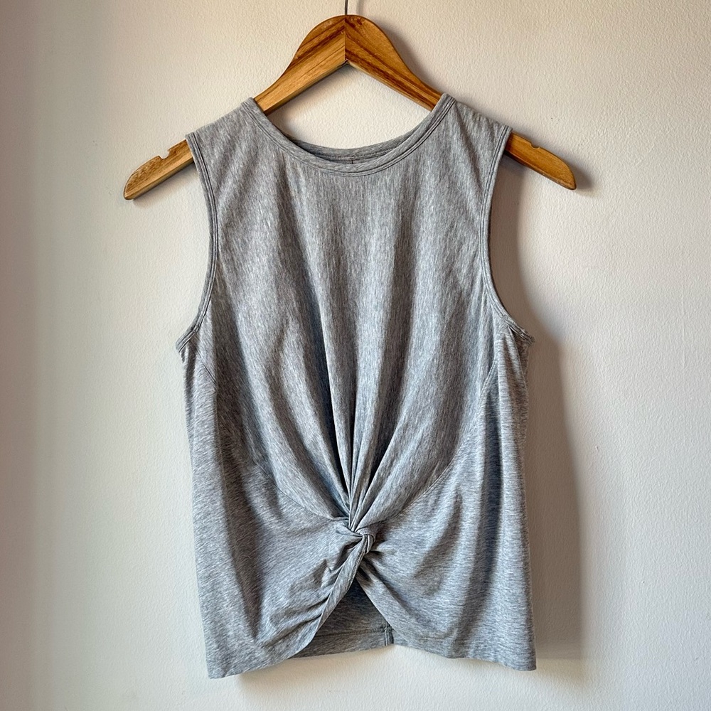 lululemon Crescent Crop Tank Heathered Gray Size 4
